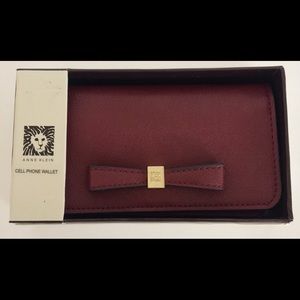 Anne Klein Cell Phone Wallet Burgundy/Magenta